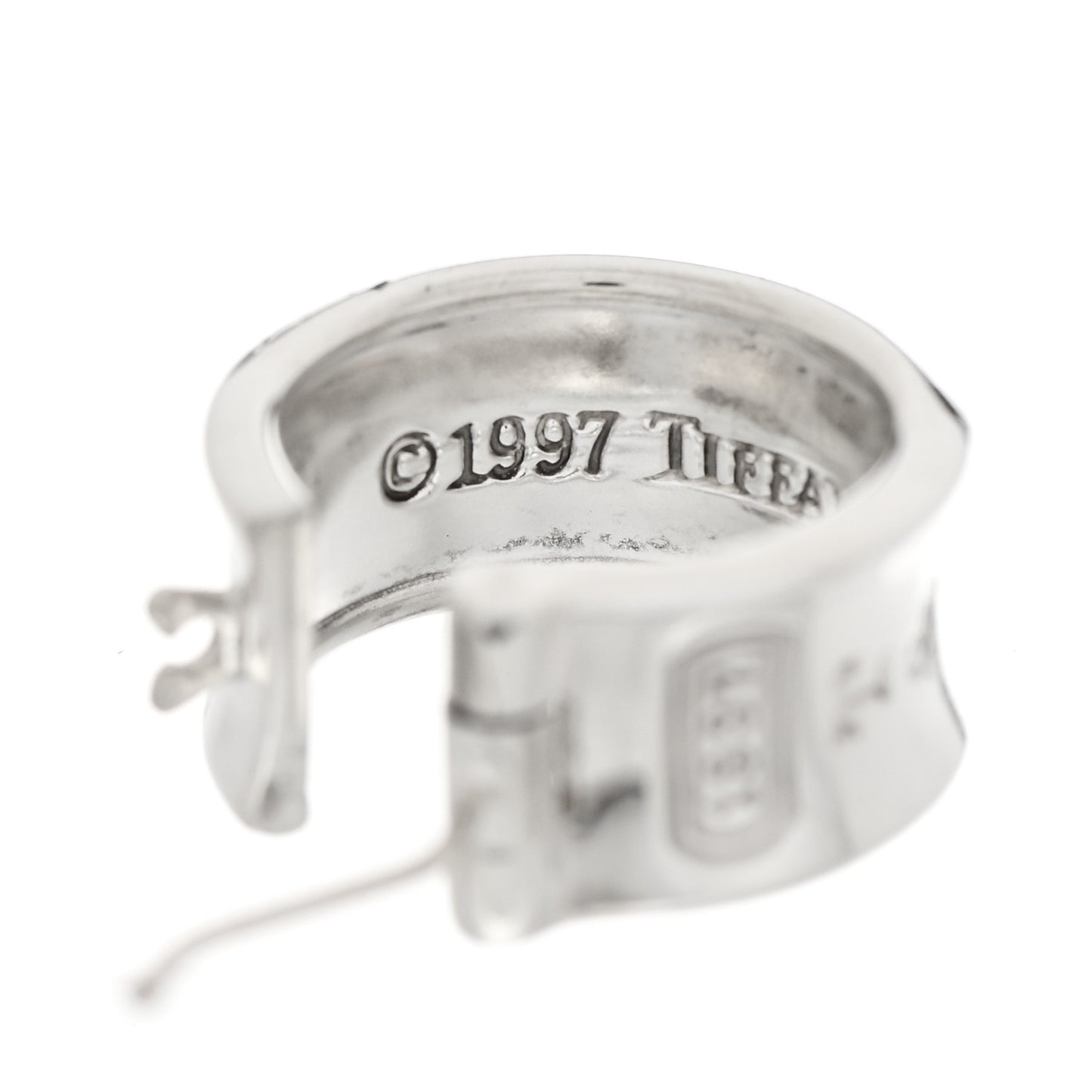 Sterling Silver Wide 1837 Hoop Earrings