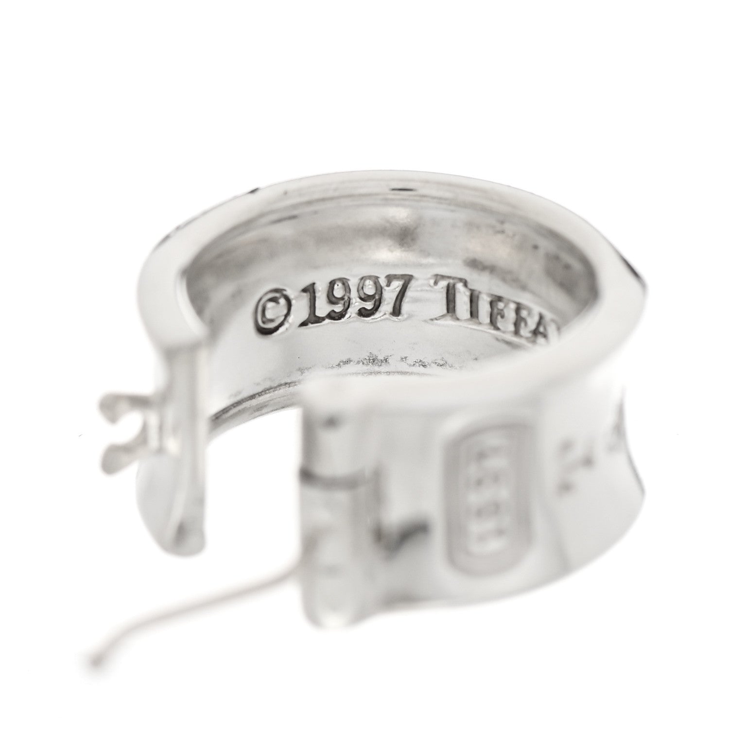 Tiffany Sterling Silver Wide 1837 Hoop Earrings 4 of 6