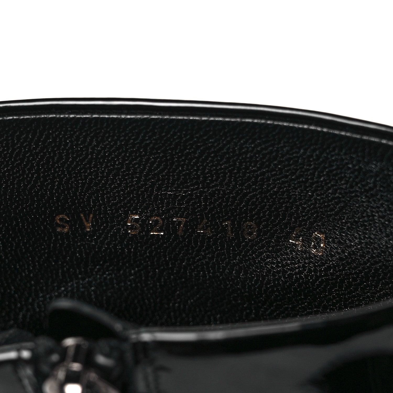 Saint Laurent Patent Loulou 95 Ankle Zip Boot 40 Black 7 of 9