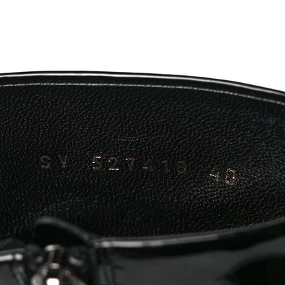 Saint Laurent Patent Loulou 95 Ankle Zip Boot 40 Black 7 of 9