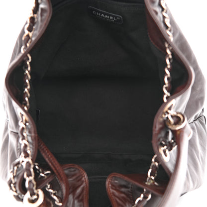 Chanel Calfskin Drawstring CC Bucket Bag Dark Brown 5 of 11