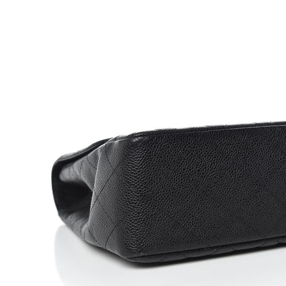 Chanel Caviar Quilted Jumbo Single Flap Black 6 of 14