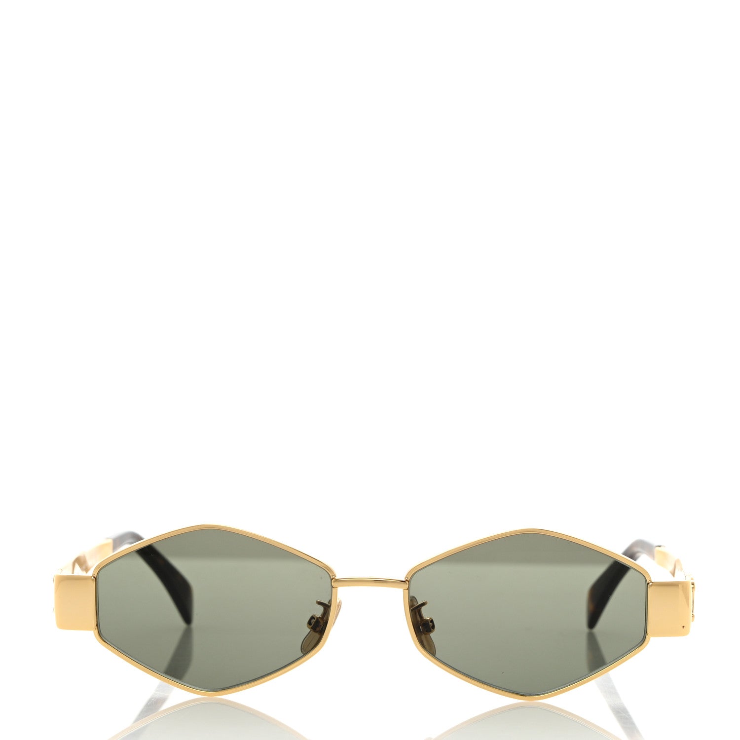 Celine Metal Triomphe 02 Sunglasses CL40254U Gold Green 2 of 7