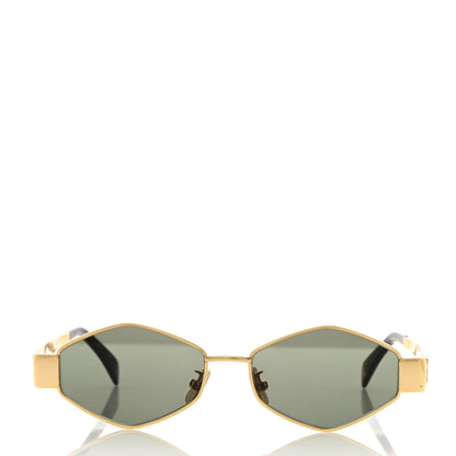 Celine Metal Triomphe 02 Sunglasses CL40254U Gold Green 2 of 7