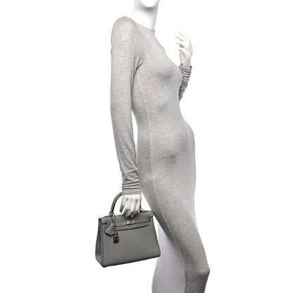 Hermes Togo Kelly Retourne 25 Gris Mouette 2 of 12