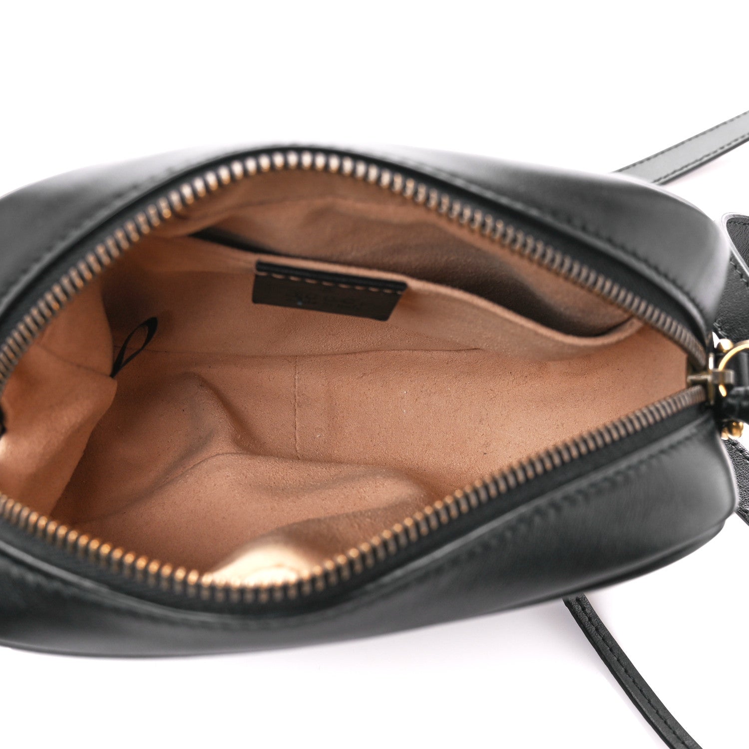 Gucci Calfskin Matelasse Mini GG Marmont Chain Shoulder Bag Black 5 of 11