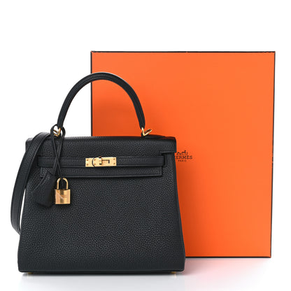 Hermes Togo Kelly Retourne 25 Black 11 of 11