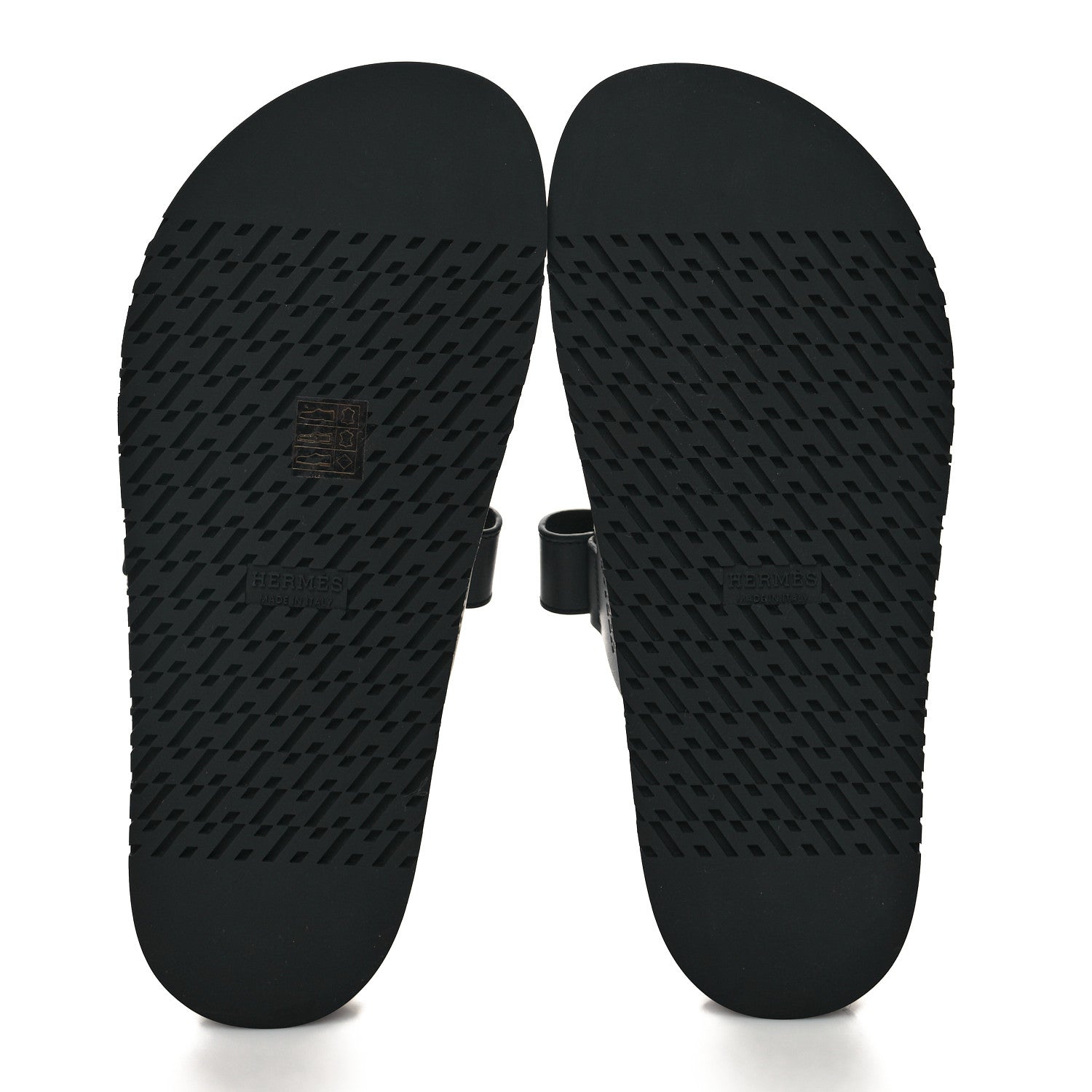 Hermes Calfskin Womens Chypre Sandals 40 Black 5 of 9