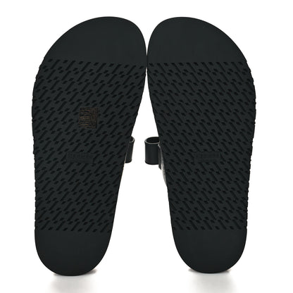 Hermes Calfskin Womens Chypre Sandals 40 Black 5 of 9