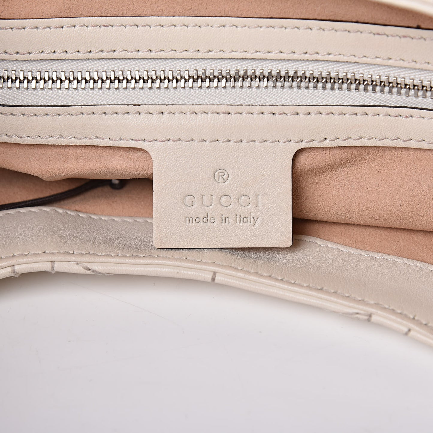 Calfskin Web Quilted Small Dionysus Hobo White