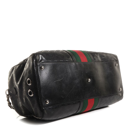 Gucci Imprime Monogram Web Carry On Duffle Bag Black 5 of 10
