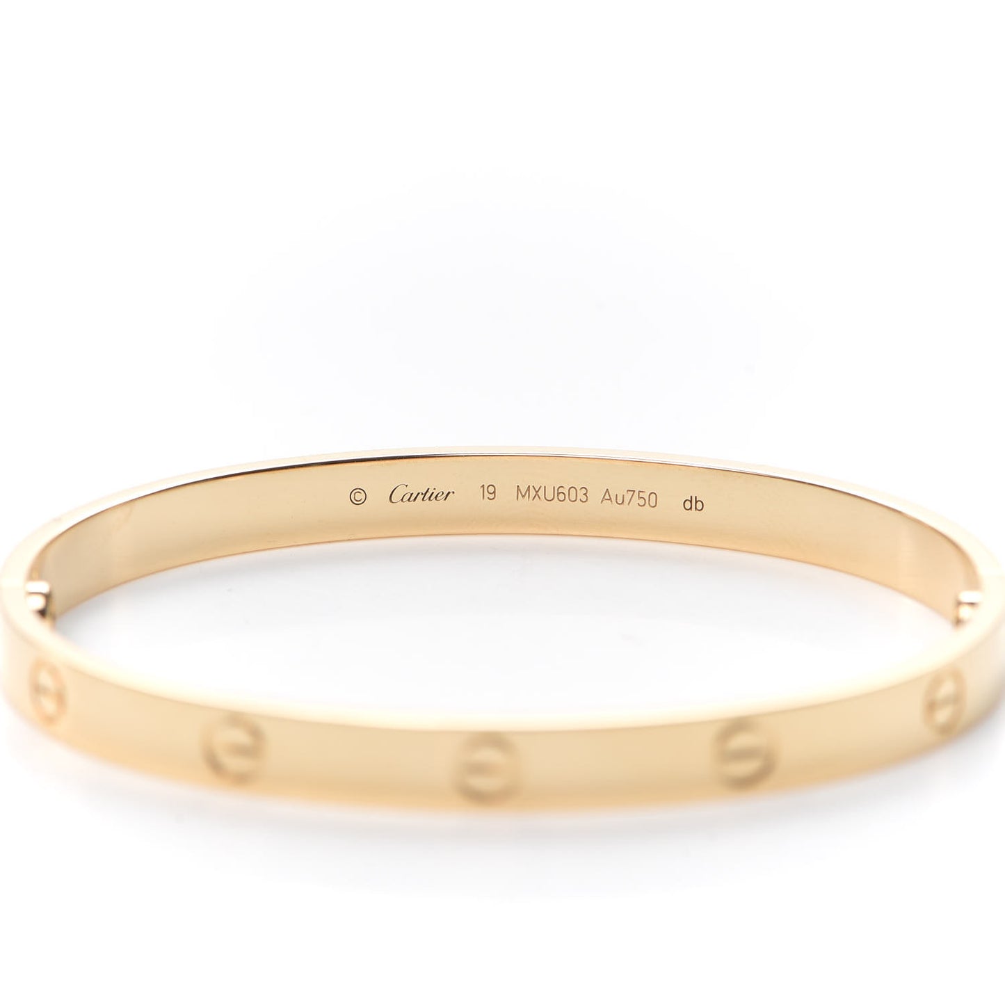 18K Yellow Gold LOVE Bracelet 19