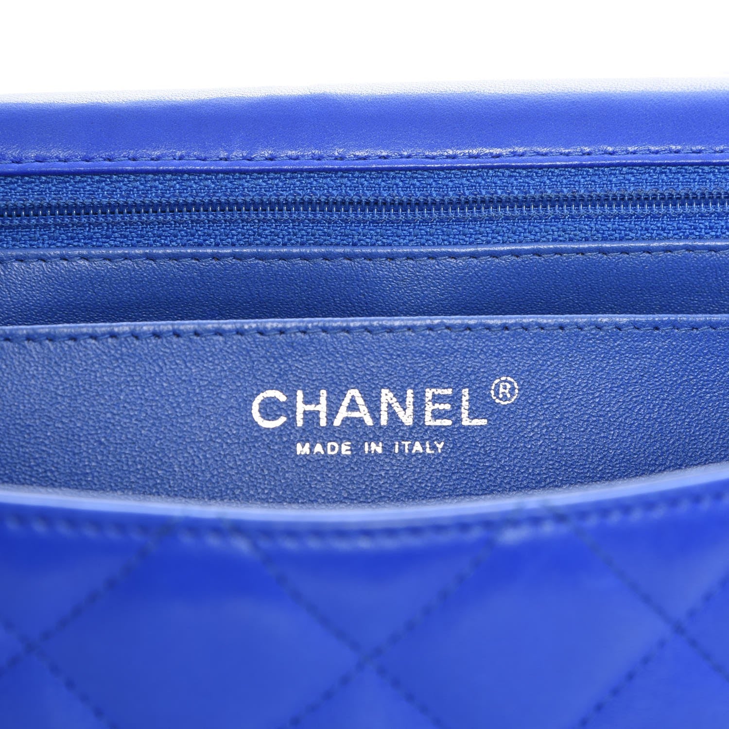 Chanel Lambskin Quilted Jumbo Single Flap Blue 7 of 9