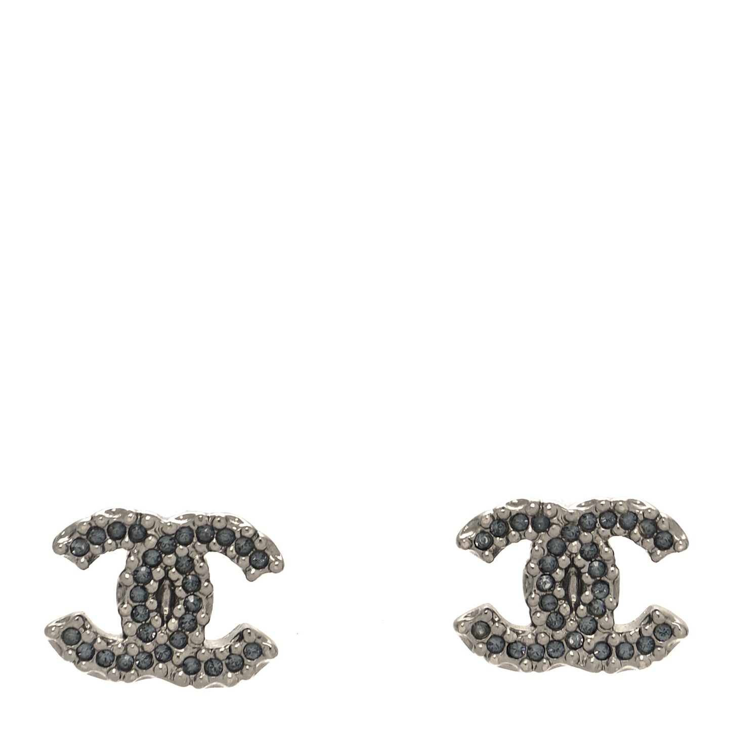 Crystal CC Earrings Black