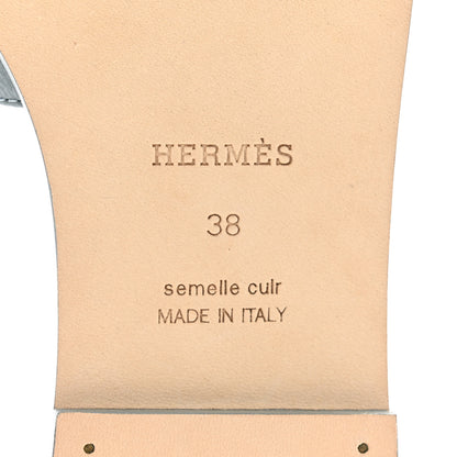 Hermes Epsom Oran Sandals 38 Gris Antarctique 7 of 12