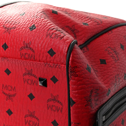 MCM Visetos Medium Traveler Weekender Bag Ruby Red 7 of 11