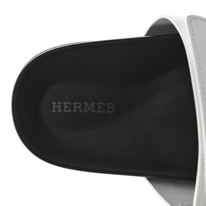 Hermes Calfskin Womens Chypre Sandals 36 White 8 of 13