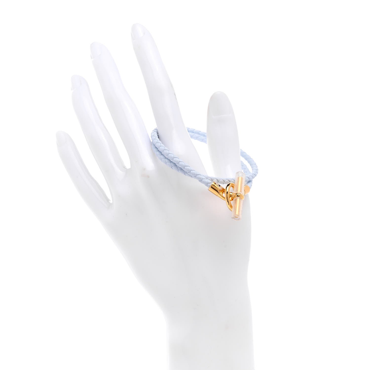 Hermes Swift Double Tour Glenan Bracelet T2 Bleu Brume 2 of 5