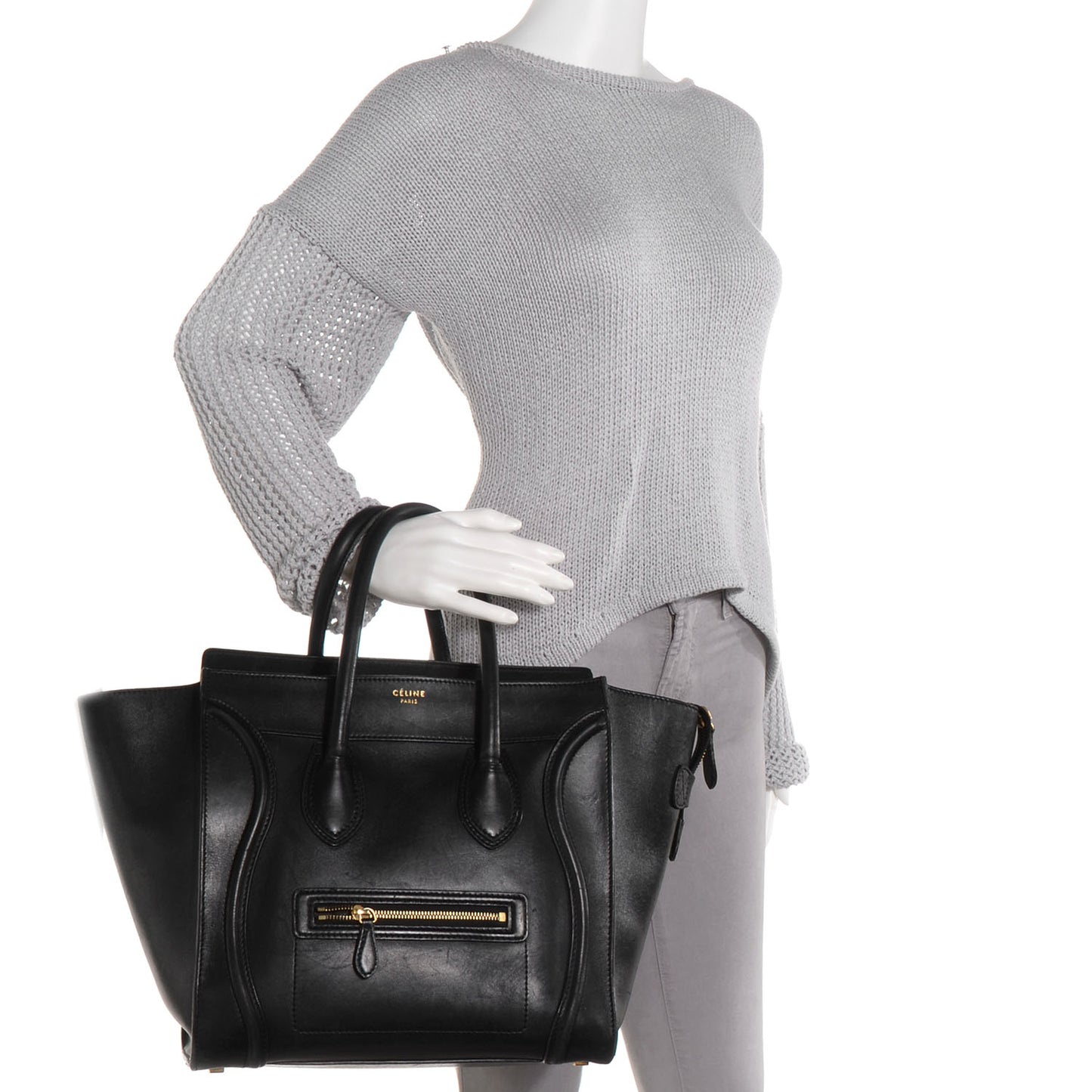 Smooth Calfskin Mini Luggage Black