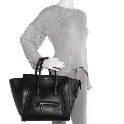 Celine Smooth Calfskin Mini Luggage Black 2 of 9