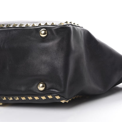 Valentino Garavani Vitello Medium Rockstud Tote Black 8 of 18