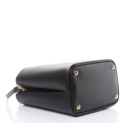 Prada Saffiano Cuir Medium Panier Bucket Bag Black Fuoco 4 of 9