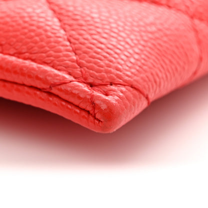 Chanel Caviar Quilted Classic Zip Pouch Red 8 of 11