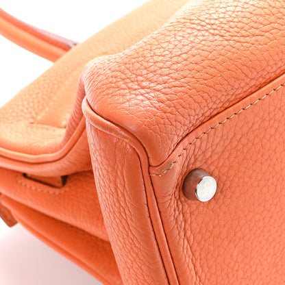 Hermes Taurillon Clemence Shoulder Kelly 40 Orange 11 of 14