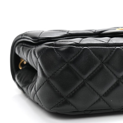Chanel Lambskin Quilted Mini Rectangular Pearl Crush Flap Black 8 of 10