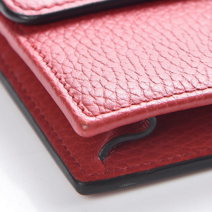 Gucci Dollar Calfskin Interlocking G Chain Wallet Red 5 of 10