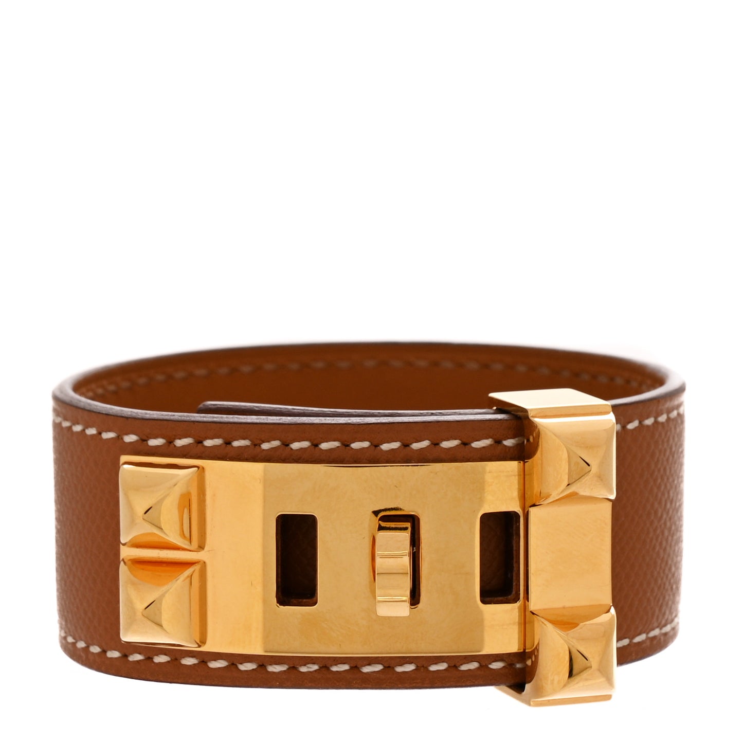 Madame Calfskin Collier de Chien CDC 24 Bracelet T2 Gold