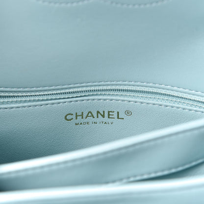 Chanel Lambskin Quilted Small Trendy CC Flap Dual Handle Bag Light Blue 6 of 10