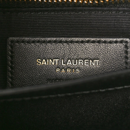 Saint Laurent Calfskin Y Quilted Monogram Toy Loulou Crossbody Bag Black 6 of 11