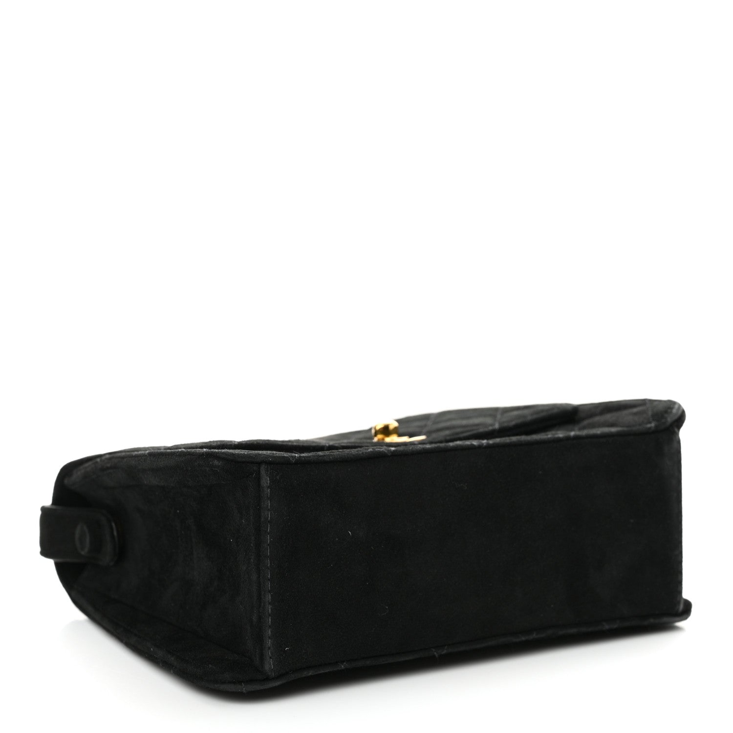 Chanel Suede Quilted Shoulder Bag Black 4 of 12