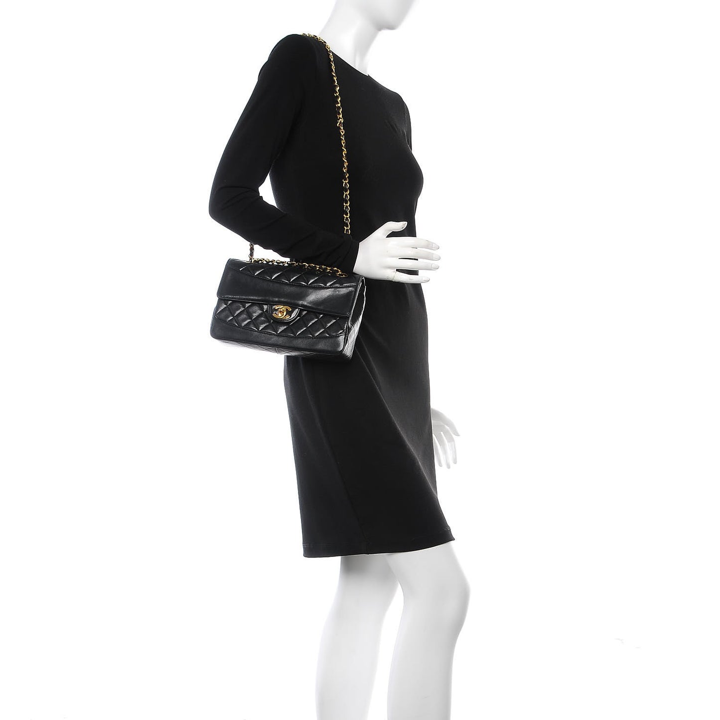 Lambskin Quilted Small Single Flap Black