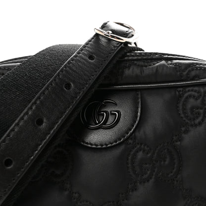 Gucci Nylon Calfskin Enamel GG Matelasse Shoulder Bag Black 7 of 9