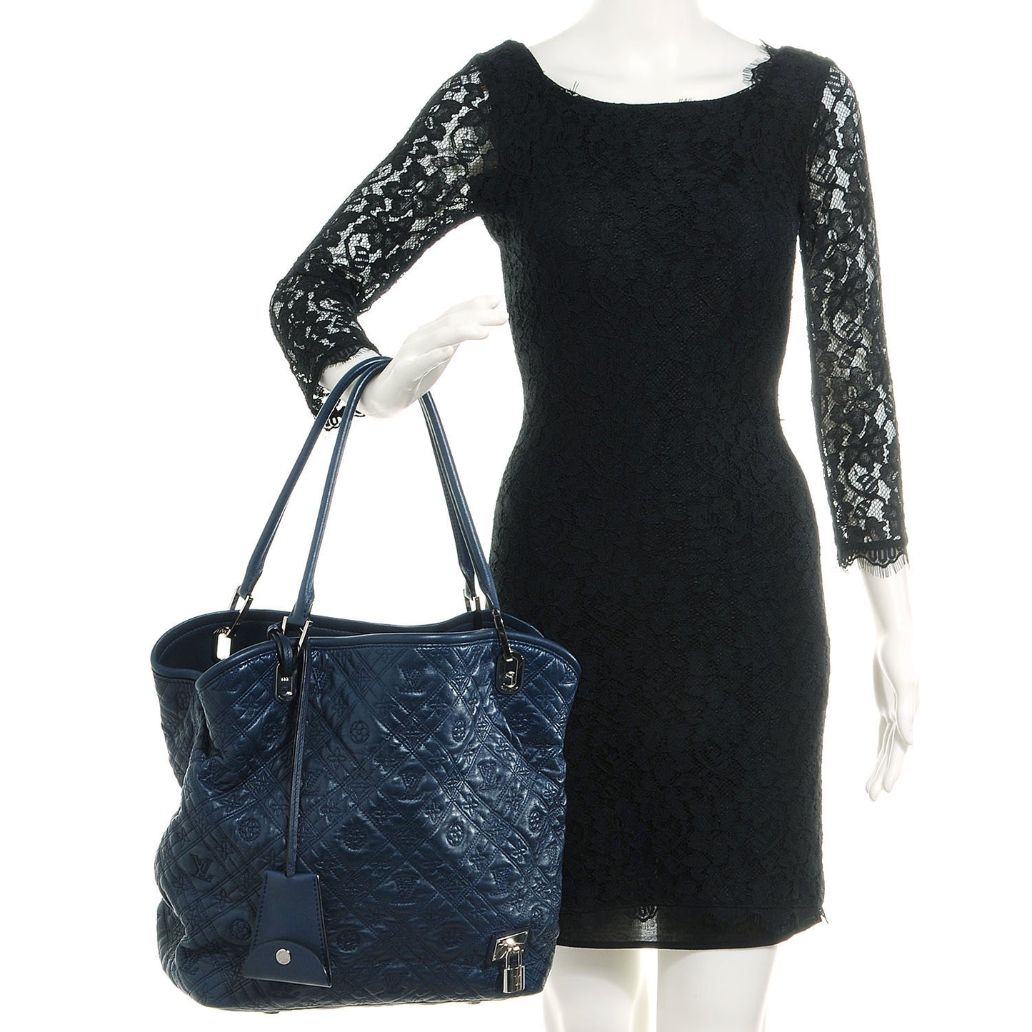 Monogram Lambskin Antheia Lilia GM Indigo
