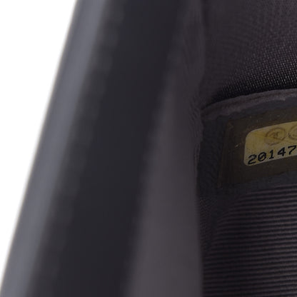 Chanel Calfskin Quilted Medium Boy Flap Dark Grey 9 of 10