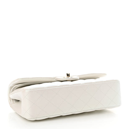 Chanel Iridescent Calfskin Quilted Medium Double Flap White 4 of 13