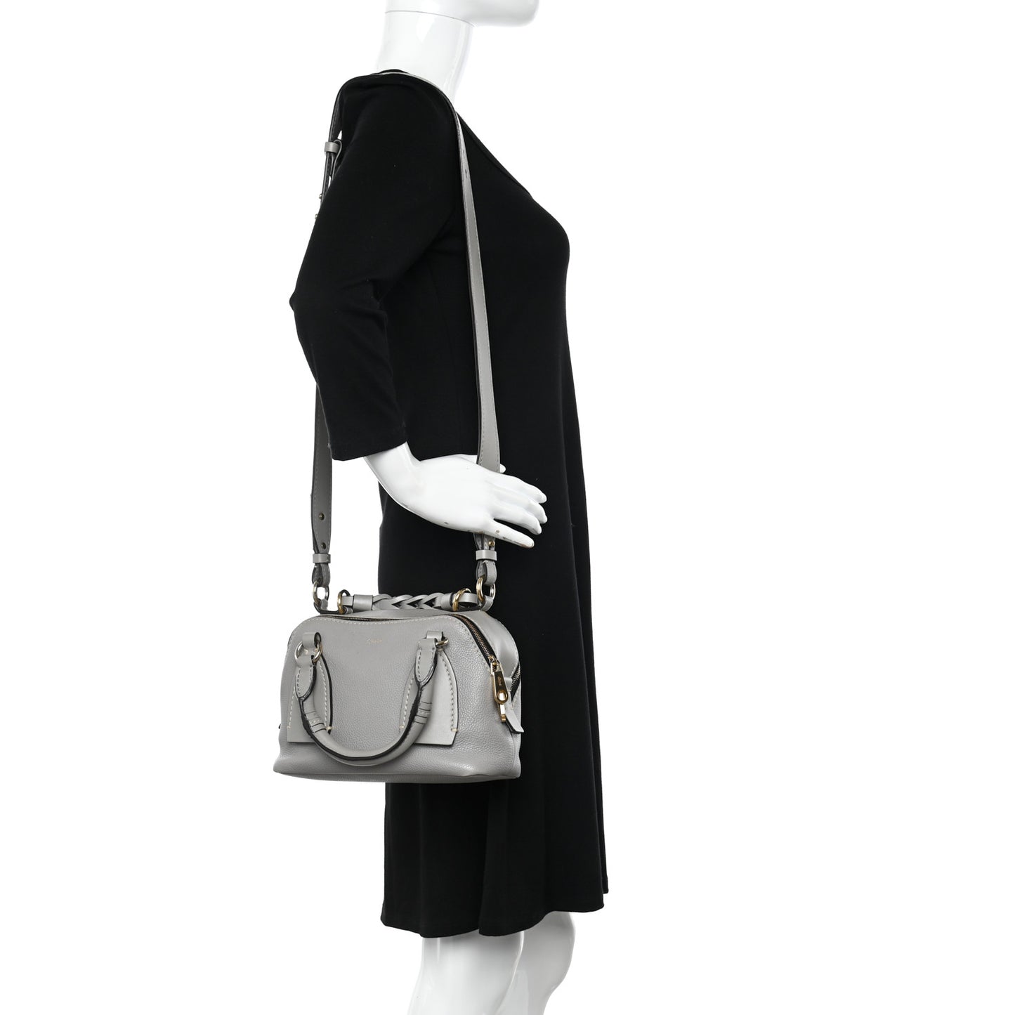 Calfskin Small Daria Stormy Grey