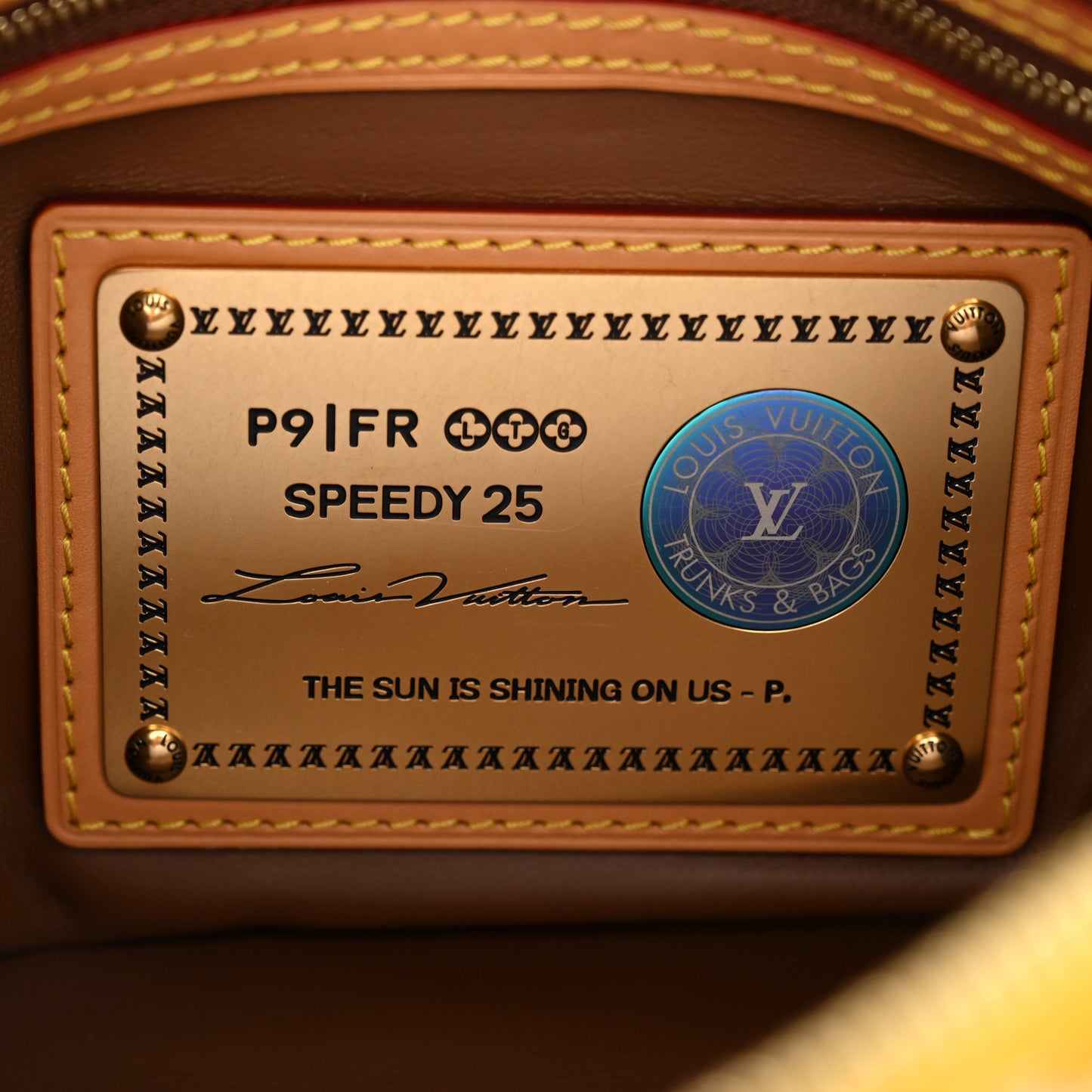 Calfskin Monogram Speedy P9 Bandouliere 25 Jaune Mat