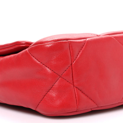 Chanel Lambskin Quilted Medium Chanel 19 Flap Red 9 of 10