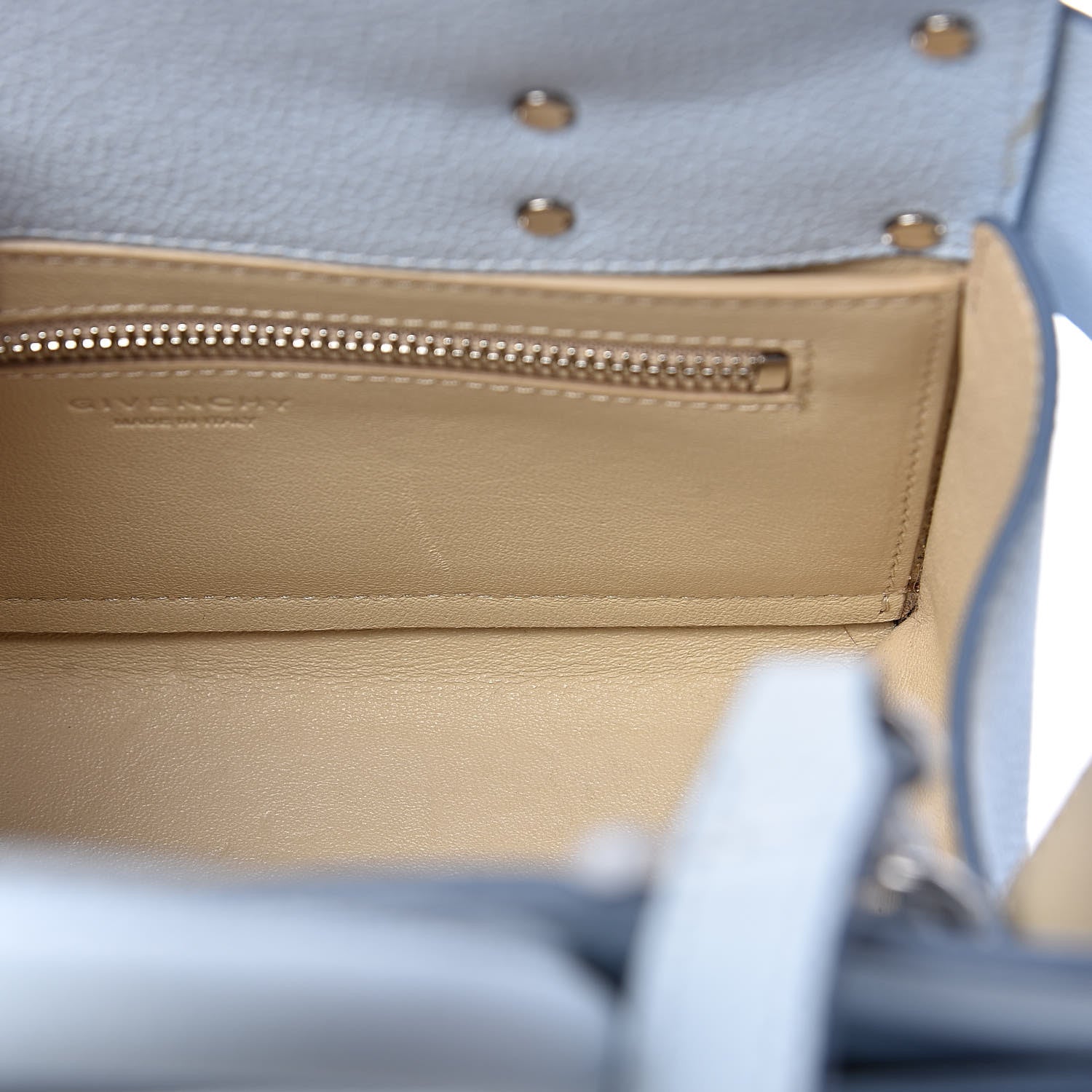 Givenchy Grained Calfskin Mini Horizon Satchel Pale Blue 12 of 15