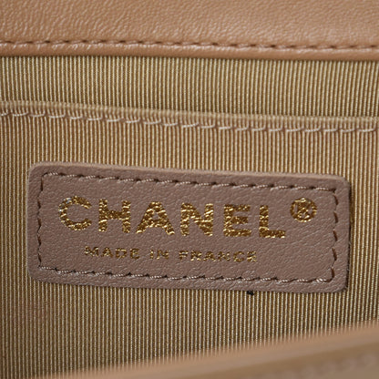 Chanel Patent Calfskin Quilted Medium Boy Flap Beige 6 of 13