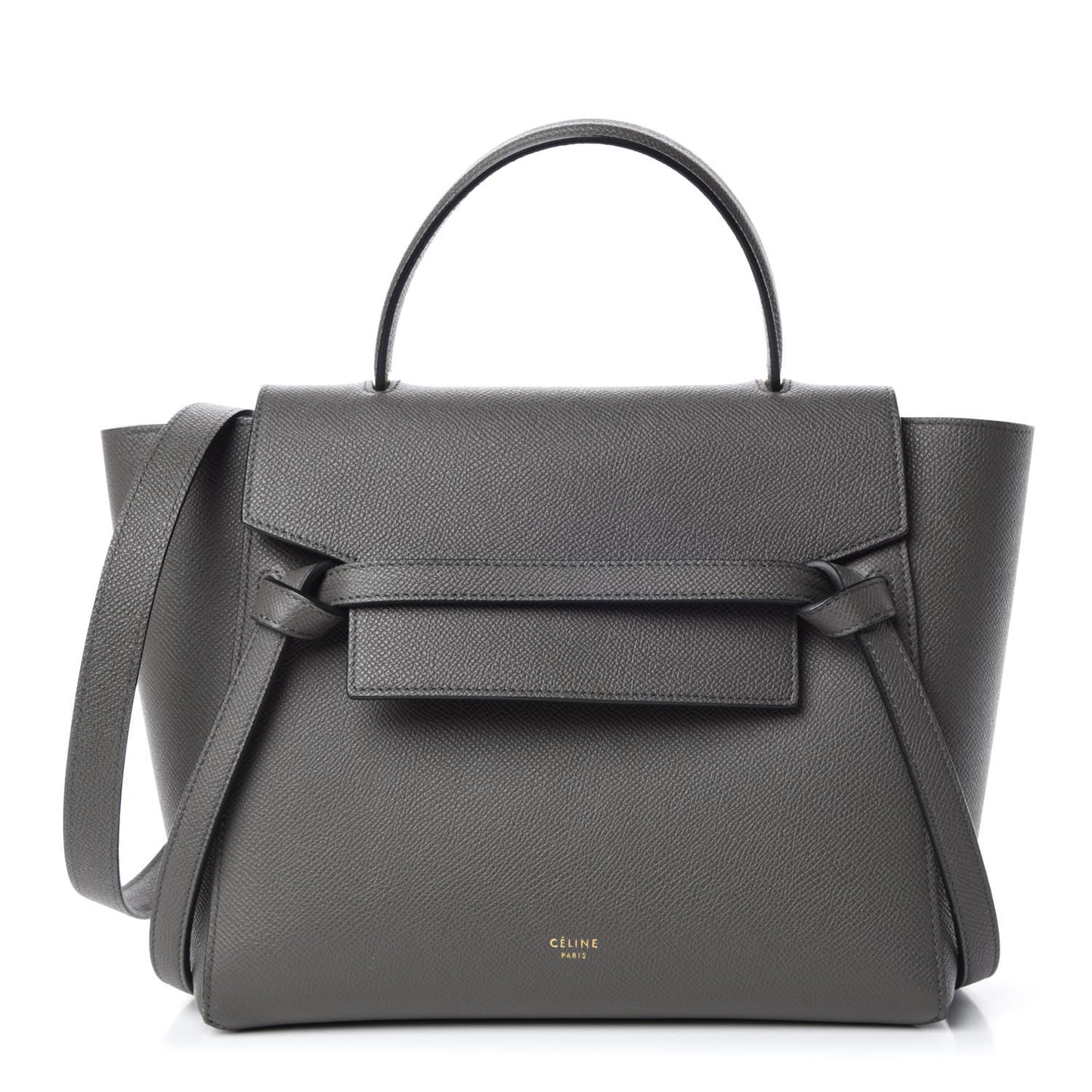 Baby Grained Calfskin Micro Belt Bag Grey