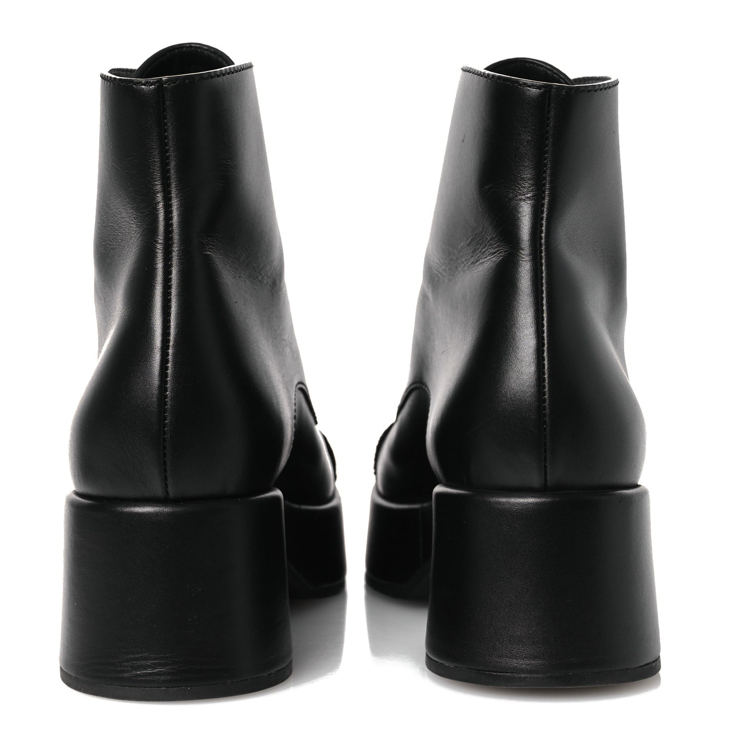 Calfskin Velvet CC Cap Toe Boots 40 Black