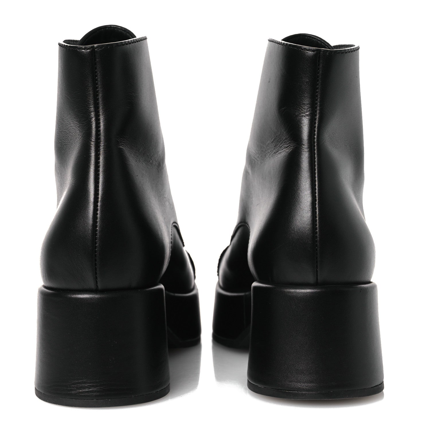 Chanel Calfskin Velvet CC Cap Toe Boots 40 Black 6 of 12