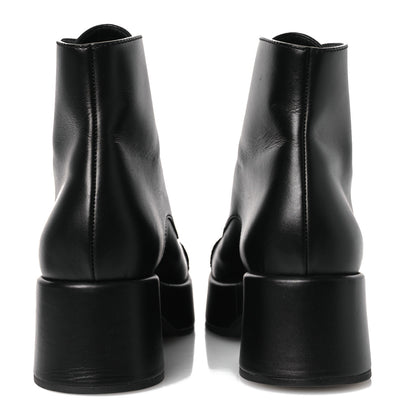 Chanel Calfskin Velvet CC Cap Toe Boots 40 Black 6 of 12