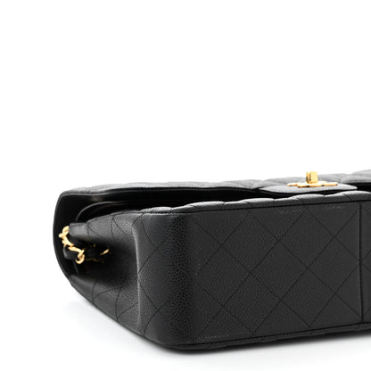Chanel Caviar Quilted Jumbo Double Flap Black 9 of 10