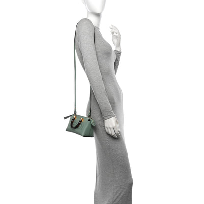 Fendi Vitello King Plexiglass Logo Embossed Mini By The Way Top Handle Boston Bag Menta 2 of 11